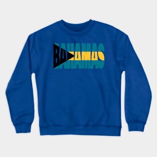 Bahamas flag stencil Crewneck Sweatshirt